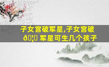 子女宫破军星,子女宫破 🦋 军星可生几个孩子